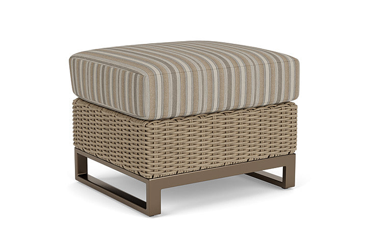 Lloyd Flanders - Milan Ottoman In Brushwood Finish With Purveyor Pewter Fabric - 475017188146 view 2