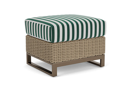 Lloyd Flanders - Milan Ottoman In Brushwood Finish With Safari/White Stripe Fabric - 475017188269 view 2