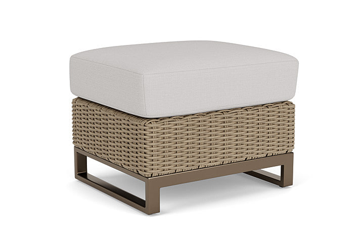 Lloyd Flanders - Milan Ottoman In Brushwood Finish With Sailcloth Seagull Fabric - 475017188W61 view 1