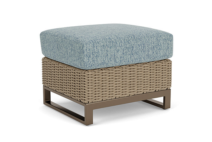 Lloyd Flanders - Milan Ottoman In Brushwood Finish With Serene Ocean Fabric - 4750171882032 view 2