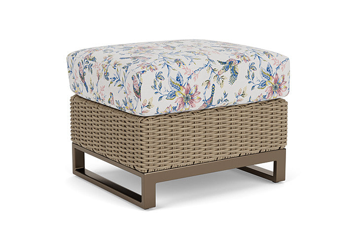 Lloyd Flanders - Milan Ottoman In Brushwood Finish With Whimsical Bird Song Fabric - 4750171882080 view 2