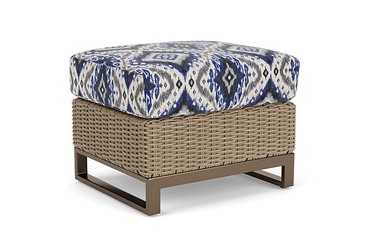 Lloyd Flanders - Milan Ottoman In Brushwood Finish With Yoko Mediterranean Fabric - 475017188705 view 1