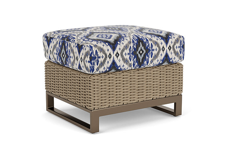 Lloyd Flanders - Milan Ottoman In Brushwood Finish With Yoko Mediterranean Fabric - 475017188705 view 2