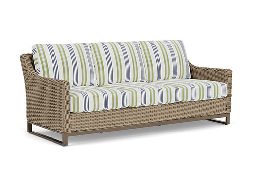 Lloyd Flanders - Milan Sofa In Brushwood Finish With Berkely Hall Green Fabric - 4750551882062 view 1