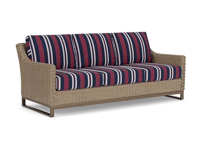 Lloyd Flanders - Milan Sofa In Brushwood Finish With Berkely Hall Navy Fabric - 4750551882063 view 1