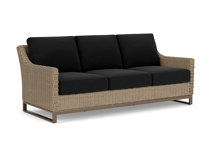Lloyd Flanders - Milan Sofa In Brushwood Finish With Canvas Black Fabric - 475055188157 view 1