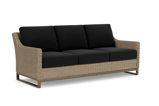 Lloyd Flanders - Milan Sofa In Brushwood Finish With Canvas Black Fabric - 475055188157 view 1