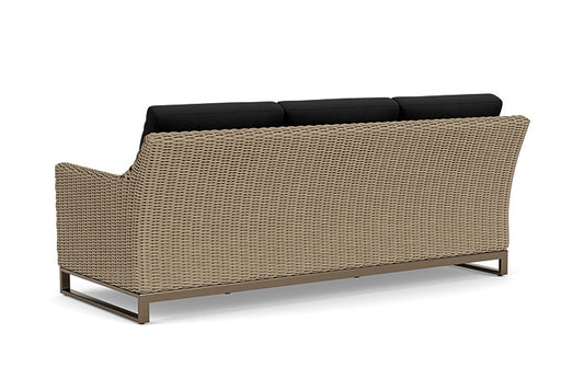 Lloyd Flanders - Milan Sofa In Brushwood Finish With Canvas Black Fabric - 475055188157 view 2