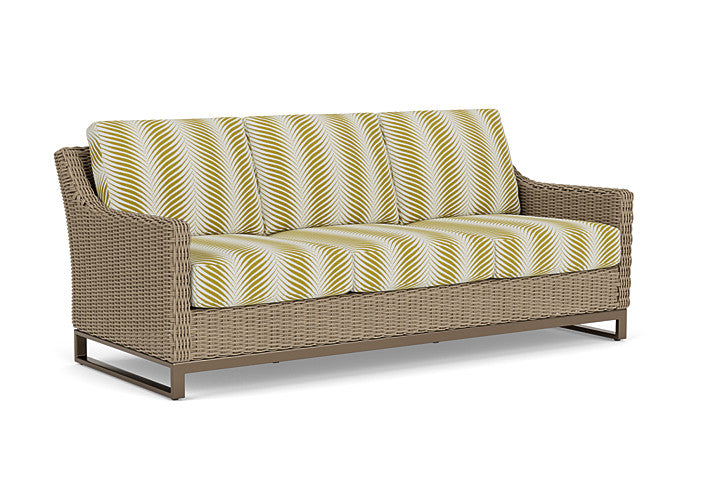 Lloyd Flanders - Milan Sofa In Brushwood Finish With Clock Out Dew Fabric - 4750551882083 view 1