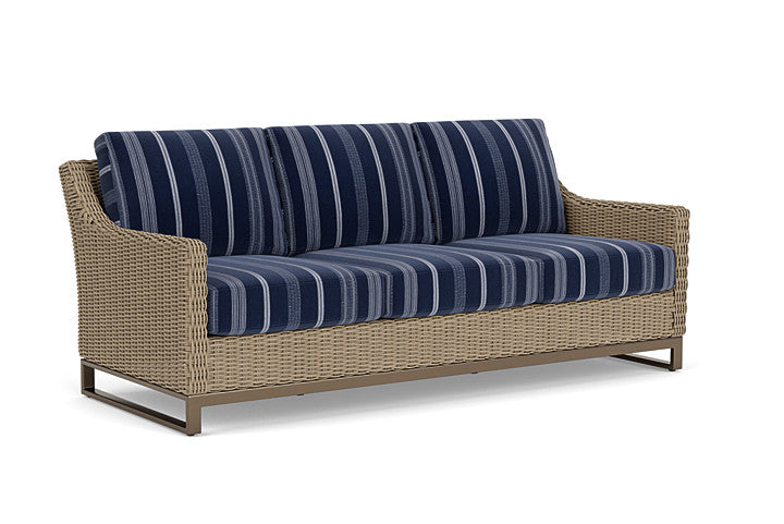 Lloyd Flanders - Milan Sofa In Brushwood Finish With Consider Indigo Fabric - 4750551881969 view 1