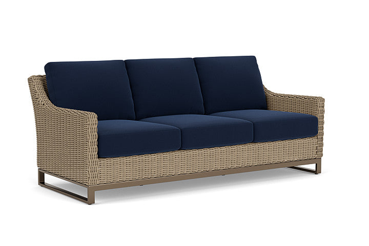 Lloyd Flanders - Milan Sofa In Brushwood Finish With Decorline Navy Fabric - 4750551882019 view 1