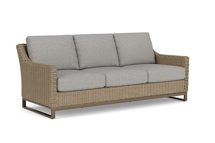Lloyd Flanders - Milan Sofa In Brushwood Finish With Demo Stone Fabric - 475055188095 view 1