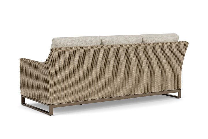 Lloyd Flanders - Milan Sofa In Brushwood Finish With Knotty Mineral Fabric - 4750551882046 view 2