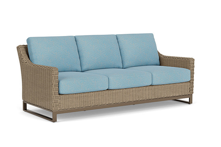 Lloyd Flanders - Milan Sofa In Brushwood Finish With Leeds Light Blue Fabric - 4750551882058 view 1