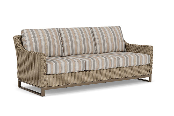 Lloyd Flanders - Milan Sofa In Brushwood Finish With Purveyor Pewter Fabric - 475055188146 view 1