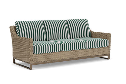 Lloyd Flanders - Milan Sofa In Brushwood Finish With Safari/White Stripe Fabric - 475055188269 view 1