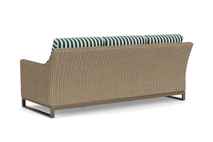 Lloyd Flanders - Milan Sofa In Brushwood Finish With Safari/White Stripe Fabric - 475055188269 view 2