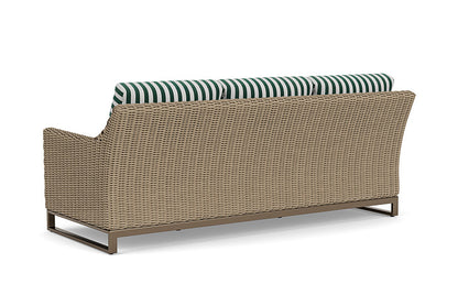Lloyd Flanders - Milan Sofa In Brushwood Finish With Safari/White Stripe Fabric - 475055188269 view 2