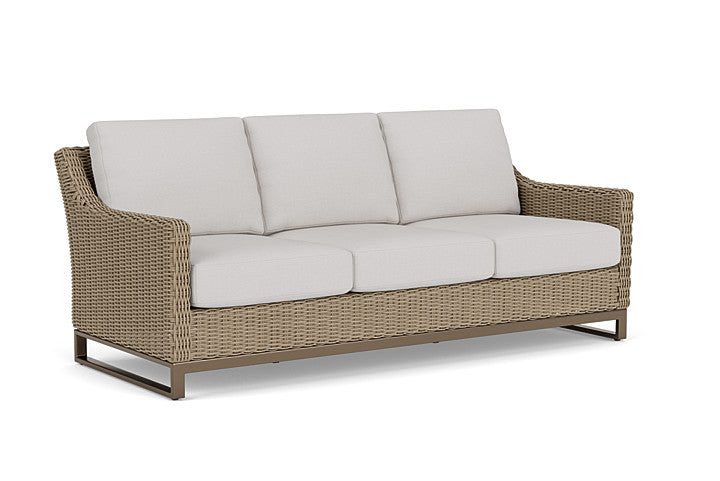 Lloyd Flanders - Milan Sofa In Brushwood Finish With Sailcloth Seagull Fabric - 475055188W61 view 1