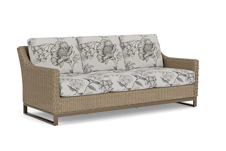 Lloyd Flanders - Milan Sofa In Brushwood Finish With Serena Floral Dove Fabric - 4750551882077 view 1