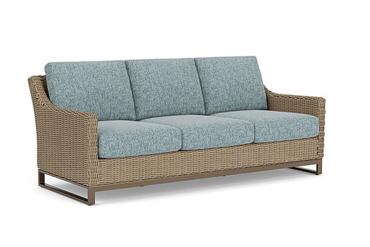 Lloyd Flanders - Milan Sofa In Brushwood Finish With Serene Ocean Fabric - 4750551882032 view 1