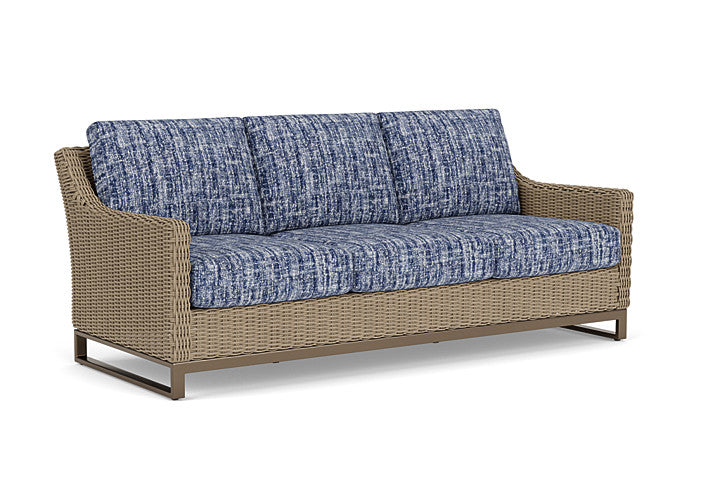 Lloyd Flanders - Milan Sofa In Brushwood Finish With Visions Cobalt Fabric - 475055188683 view 1