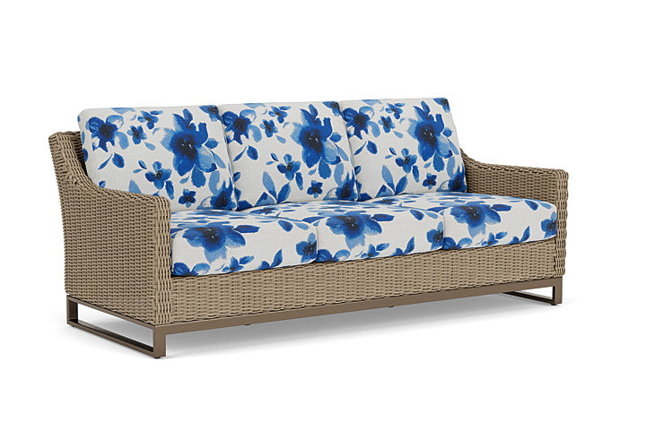Lloyd Flanders - Milan Sofa In Brushwood Finish With Watercolor Blossom Capri Fabric - 475055188672 view 1