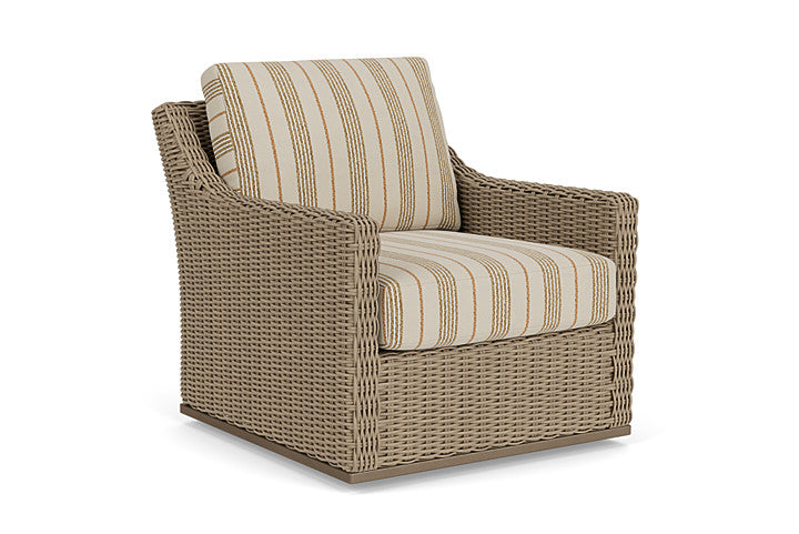 Lloyd Flanders - Milan Swivel Glider Lounge Chair In Brushwood Finish With Amber Waves Fabric - 4750911882044 view 1