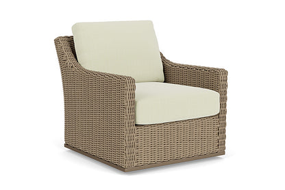Lloyd Flanders - Milan Swivel Glider Lounge Chair In Brushwood Finish With Bamboo Bay Meadow Fabric - 4750911882060 view 1