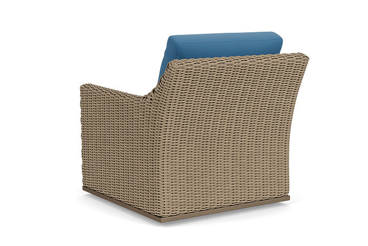 Lloyd Flanders - Milan Swivel Glider Lounge Chair In Brushwood Finish With Bamboo Bay Sky Fabric - 4750911882007 view 2