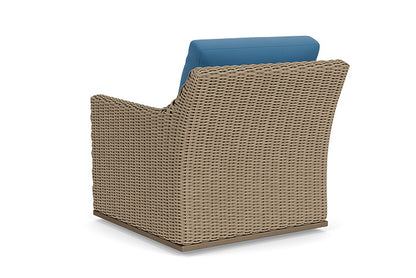 Lloyd Flanders - Milan Swivel Glider Lounge Chair In Brushwood Finish With Bamboo Bay Sky Fabric - 4750911882007 view 2