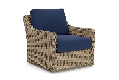 Lloyd Flanders - Milan Swivel Glider Lounge Chair In Brushwood Finish With Beach Navy Fabric - 4750911882013 view 1
