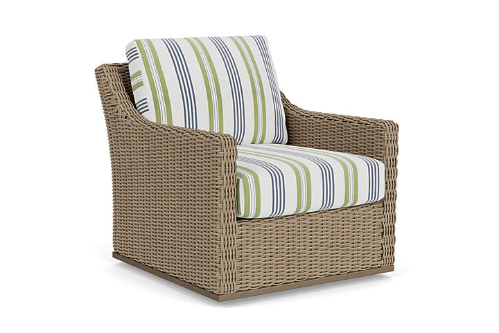 Lloyd Flanders - Milan Swivel Glider Lounge Chair In Brushwood Finish With Berkely Hall Green Fabric - 4750911882062 view 1
