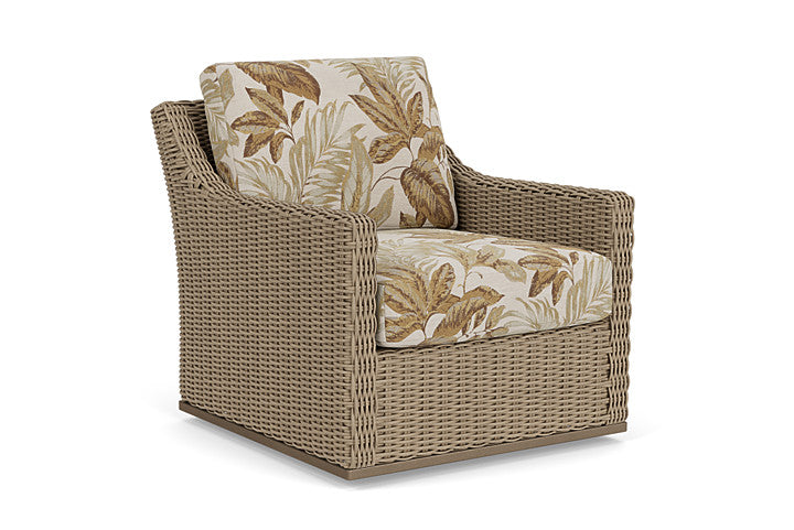 Lloyd Flanders - Milan Swivel Glider Lounge Chair In Brushwood Finish With Botanic Willow Fabric - 475091188164 view 1