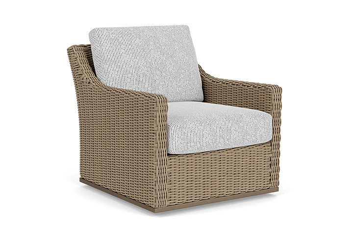 Lloyd Flanders - Milan Swivel Glider Lounge Chair In Brushwood Finish With Burson Domino Fabric - 4750911882035 view 1