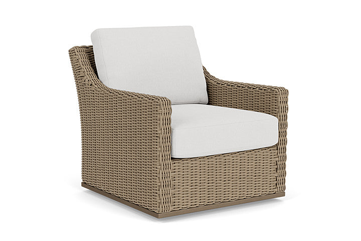 Lloyd Flanders - Milan Swivel Glider Lounge Chair In Brushwood Finish With Canvas Natural Fabric - 475091188159 view 1