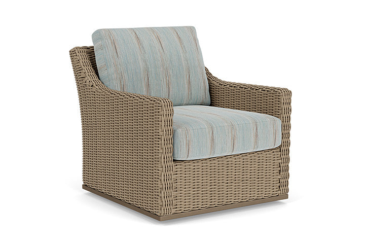 Lloyd Flanders - Milan Swivel Glider Lounge Chair In Brushwood Finish With Colorwave Mist Fabric - 4750911882072 view 1