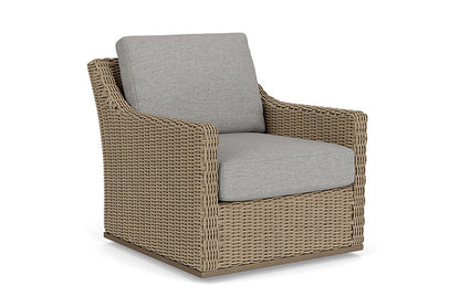 Lloyd Flanders - Milan Swivel Glider Lounge Chair In Brushwood Finish With Demo Stone Fabric - 475091188095 view 1