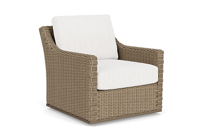 Lloyd Flanders - Milan Swivel Glider Lounge Chair In Brushwood Finish With Friendly Natural Fabric - 4750911882042 view 1