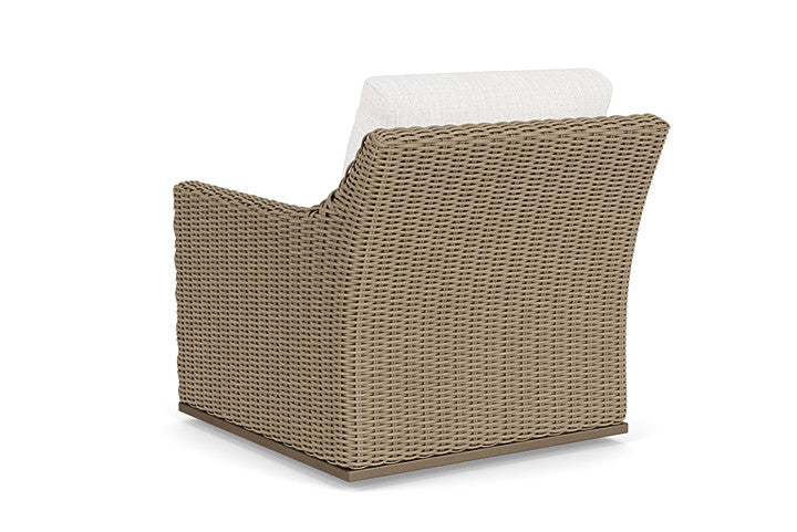 Lloyd Flanders - Milan Swivel Glider Lounge Chair In Brushwood Finish With Friendly Natural Fabric - 4750911882042 view 2