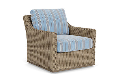 Lloyd Flanders - Milan Swivel Glider Lounge Chair In Brushwood Finish With Hansen Sky Fabric - 475091188064 view 1