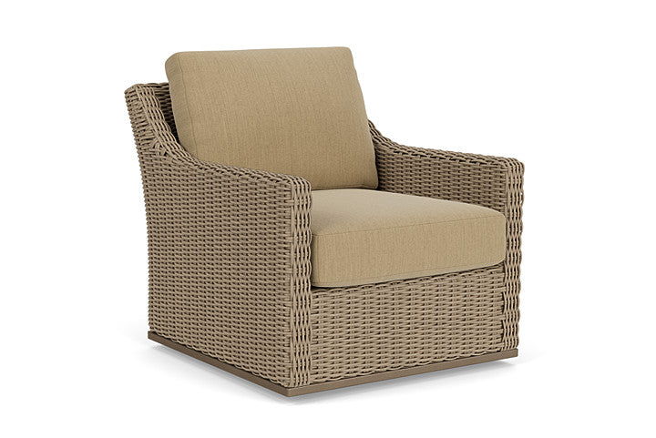 Lloyd Flanders - Milan Swivel Glider Lounge Chair In Brushwood Finish With Loveboat Saffron Fabric - 4750911882009 view 1