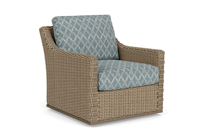 Lloyd Flanders - Milan Swivel Glider Lounge Chair In Brushwood Finish With Luna Mist Fabric - 4750911882070 view 1