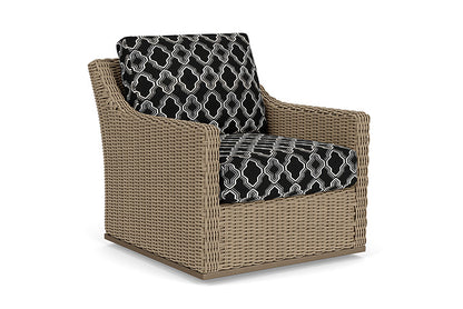 Lloyd Flanders - Milan Swivel Glider Lounge Chair In Brushwood Finish With Luna Onyx Fabric - 4750911882071 view 1
