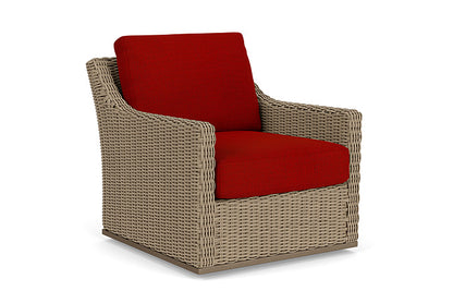 Lloyd Flanders - Milan Swivel Glider Lounge Chair In Brushwood Finish With Partyline Lollipop Fabric - 4750911882054 view 1