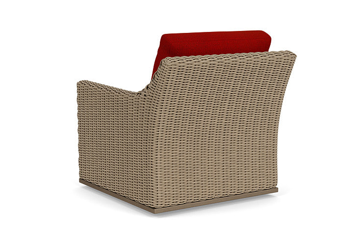 Lloyd Flanders - Milan Swivel Glider Lounge Chair In Brushwood Finish With Partyline Lollipop Fabric - 4750911882054 view 2