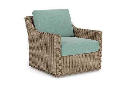 Lloyd Flanders - Milan Swivel Glider Lounge Chair In Brushwood Finish With Pavian Pool Fabric - 4750911882045 view 1