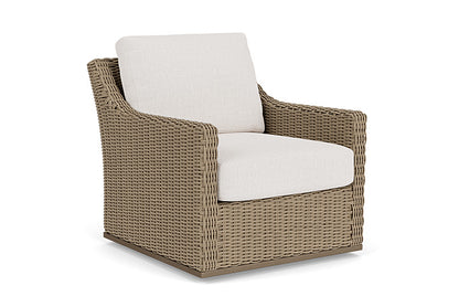 Lloyd Flanders - Milan Swivel Glider Lounge Chair In Brushwood Finish With Reflections Snow Fabric - 4750911882014 view 1