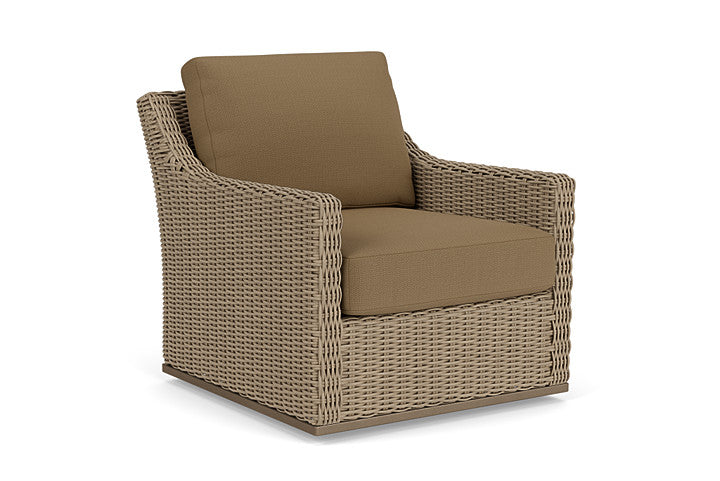 Lloyd Flanders - Milan Swivel Glider Lounge Chair In Brushwood Finish With Reflections Straw Fabric - 4750911882053 view 1
