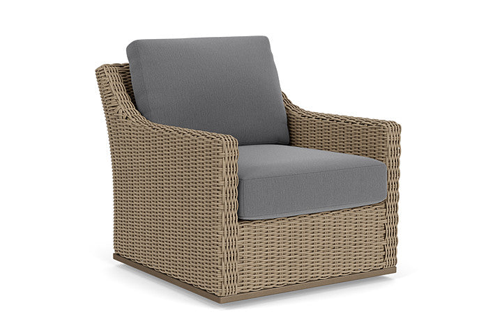 Lloyd Flanders - Milan Swivel Glider Lounge Chair In Brushwood Finish With Remy Graphite Fabric - 4750911882003 view 1